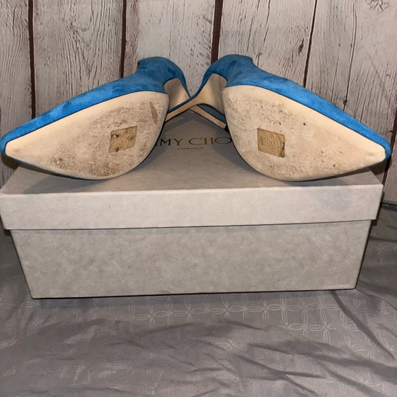 Jimmy Choo Romy 85 Blue Pumps - Picture 5 of 7